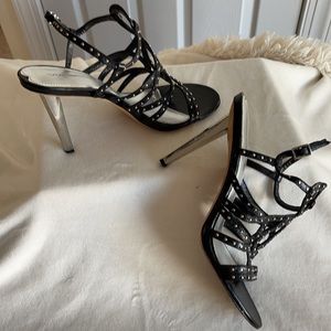Vía Spiga Metal Heels/Studded Straps Lather Shoes